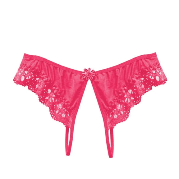 kamemir Womens Underwear Cotton Seamless Thongs For Women No Show High Waisted Thong Breathable Tangas Panties (Hot Pink,One Size)