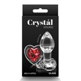 thumbnail image 1 of Crystal Desires Cœur en Verre Gemme Fessier Plug Petit - Rouge, 1 of 4
