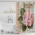 thumbnail image 2 of Pink Vintage Floral Shower Curtain Set - Extra Long 72" x 96" Washable Bathtub Curtain with 12 Hooks, Summer Botanical Retro Waterproof Fabric Stall Shower Curtains for Bathroom/Bathtub Décor, 2 of 6