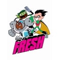 thumbnail image 7 of Teen Titans Go Fresh Boy's Navy T-shirt-Medium, 7 of 7