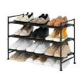 thumbnail image 1 of Mainstays 3 Tier Shoe Rack, Stackable, Metal Frame with Resin Shelf, 3 Tier Shoe Organizer, 1 of 7