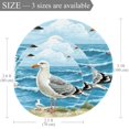 Small Area Rugs Bathroom Rugs Seagull Standing on Sea Wave Stone Non