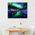 thumbnail image 2 of QZHH , Canvas Wall Art, Winter River Northern Aurora Borealis, Living Room, and Bedroom Framed Art, Quality Picture for Walls, Nature Design, Prints for Special Occasions, 2 of 4