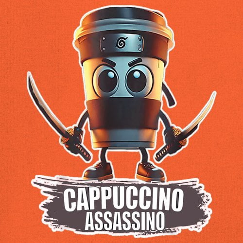 Sweatshirt Humour Café - 'Cappuccino Assassin' - Design Ninja Fun - Pour Fans De Café Et Baristas - 6