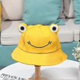 thumbnail image 2 of Frog Bucket Hat for Men & Women,Cotton Vacation Fishing Cap Sun Hat Cartoon Cap Yellow, 2 of 4