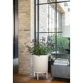 thumbnail image 4 of Veradek Demi Series Raised 16" Plastic-Stone Planter - (Sand/White, 1 Pack), 4 of 10