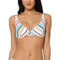 thumbnail image 1 of Jessica Simpson Women's Striped Underwire Bikini Top, Multi, M, 1 of 3