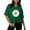 Green, variant on ALLLIST Womens Tops Under $5 Black Floral Short Sleeve Crew Neck Casual T-Shirts T Shirts for Women L