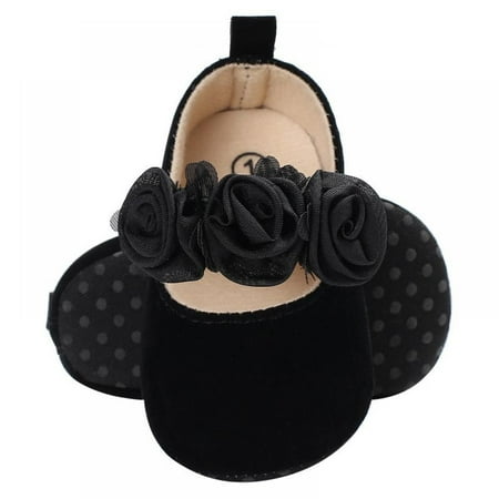 

Eleanos Baby Girls Flat Shoes Toddler Soft Sole Mary Jane Princess Christening Baptism Crib Shoes