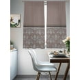 thumbnail image 4 of Boho Brown Flower Sheer Curtains 63 Inch Length 2 Panels Set Window Treatments, Abstract Bohemia Pesley Floral Rod Pocket Semi Curtains for Living Room/Bedroom/Kitchen Décor, 104"W x 63"L, 4 of 7
