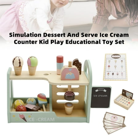 Simulation Dessert And Serve Ice Cream Counter Kid Play Educational Toy Set