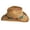 Turn red-Khaki, variant on Light weight Straw Hat Fashionable Straw Hat with Decorative Comfortable for Travel and Sun Protecting