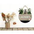 thumbnail image 3 of Laundry Sign Front for Door Decoration, 12 in Round Wood Wreaths Wall Hanging Outdoor, Farmhouse, Porch, for Spring Summer Fall All Seasons Holiday Christmas, 3 of 5