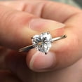 thumbnail image 2 of solitaire jewels 1.5CT Heart Moissanit Hidden Halo Engagement Ring For Women, 14K Yellow Gold, 2 of 6