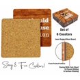 thumbnail image 4 of Inkdotpot Set of 6 Drink Coasters DecorativeNon,SlipCork Base4-inch Square PrintedCoastersEasy Clean- Quotes, 4 of 8