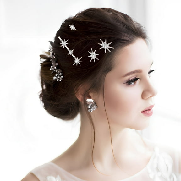 LABELEPH Sparkly Hair Clips 8Pcs Rhinestone for Everyday Wear