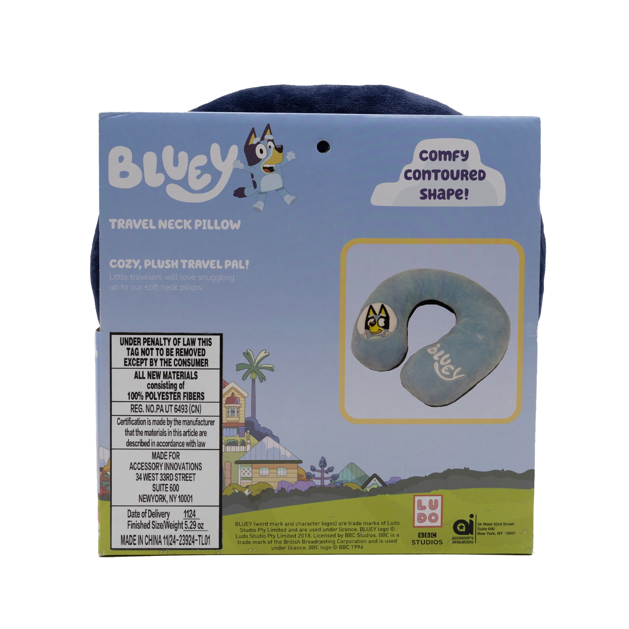 Bluey Infant Travel Pillow Unisex Blue