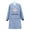 Blue, variant on Joernso Women Long Sleeve Oil Proof Cotton Home Kitchen Cooking Clean Apron Pocket Smock