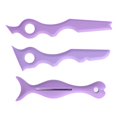 3pcs Eyeliner Stencil Silicone Eyeliner Eyebrow Shaping Stencils