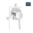 thumbnail image 2 of Grohe 29 108 Concetto Single Lever 2-Way Diverter Valve Trim Only For Shower/Handshower, 2 of 7