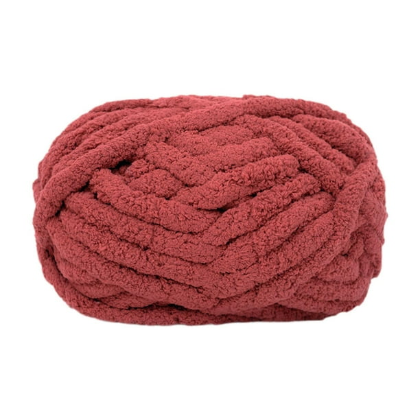 Hilo grueso Macarena para tejer almohadas suéteres mascotas color Rojo oscuro