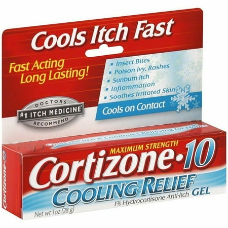 Cortizone-10 Fast Acting Maximum Strength Cooling Relief Gel, 1oz, 12-Pack