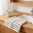 thumbnail image 4 of Black and White Striped Hand Towels for Bathroom,Black and White Striped Bath Towels Set Cotton Absorbent Shower Towels,for Bathroom Kitchen Home Hotel Beach, 13.4 x 13.4 Inches, 4 of 7