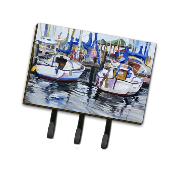 Carolines Treasures JMK1054TH68 Sailboats Leash or Key Holder Triple multicolor