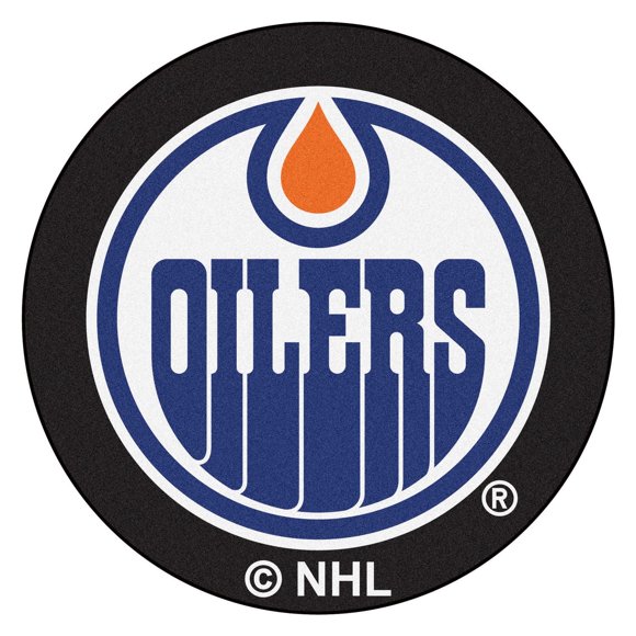 NHL Edmonton Oilers Hockey Puck Rug