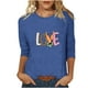 thumbnail image 2 of Fiudx Ofertas Flash Del Día Blusas de Manga 3/4 para Mujer, Camisa con Estampado Vintage, Informal, Manga 3/4, Cuello Redondo, Blusa Estilo Túnica Boho, 2 of 4