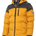 thumbnail image 3 of Hawke & Co Mens Puffer Bib Hooded Jacket Dull Gold Size X-Large- Insulated, 3 of 3