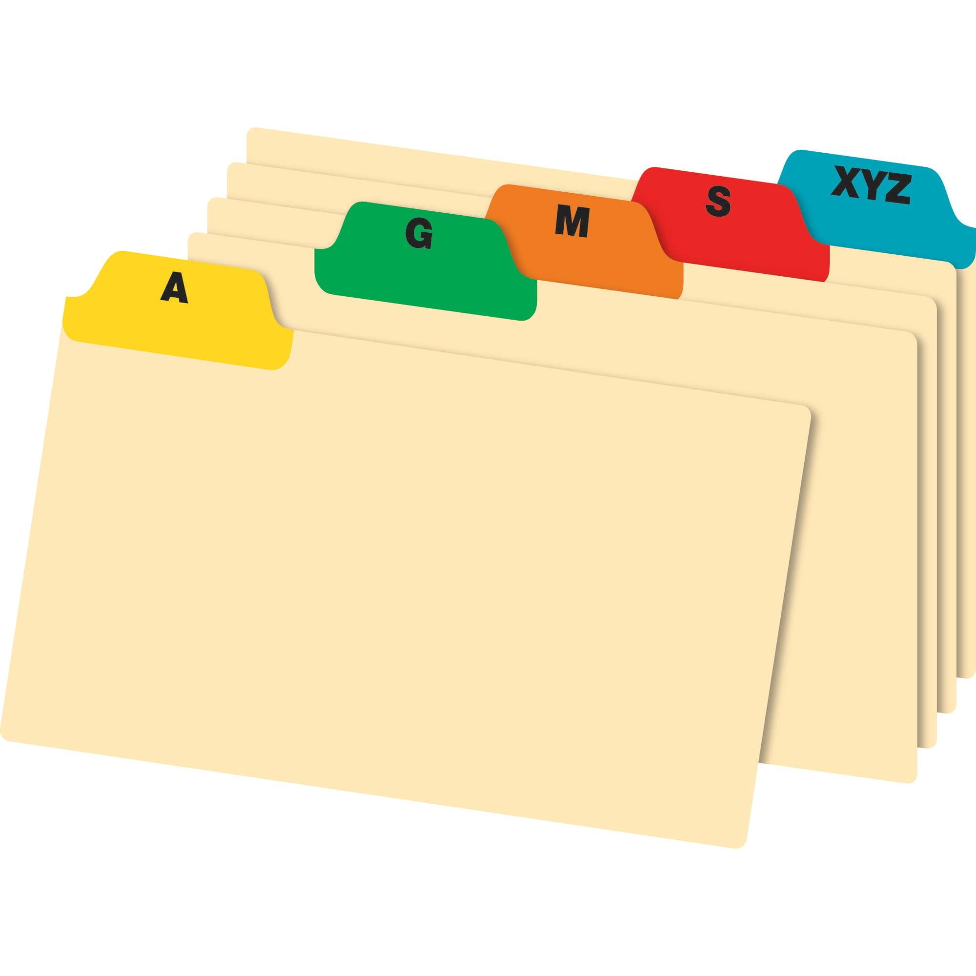 Oxford 73154 Polypropylene Card Guides, A-Z, 1/5 Tab, 4x6