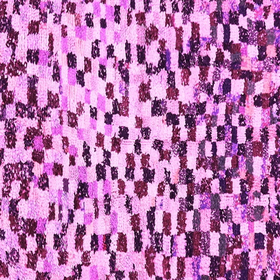 Ahgly Company Indoor Square Abstract Pink Modern Area Rugs, 4' Square