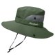 thumbnail image 2 of Sombrero de pesca ajustable para adultos y niños, gorra de cubo para el sol para acampar con ala ancha de verano (verde militar), 2 of 2