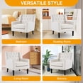 thumbnail image 4 of TEWLOSS Modern Accent Chair Arm Chair for Living Room, Beige, 4 of 11