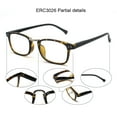 thumbnail image 4 of EYE ZOOM Plastic frame Retro Style Reading Glasses Spring Hinged with Soft Pouch for Men and Women, Brown Tortoise, +3.00 Strength, 4 of 6