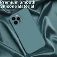 thumbnail image 3 of Compatible with iPhone 12 Pro Max Case with Screen Protector,Enhanced Camera Protection,Soft Liquid Silicone Cover,Slim Fit Shockproof Protective Phone Case 6.7" for Women Girls,Nice Blue, 3 of 14