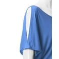 thumbnail image 4 of Doublju Womens Short Sleeve Dolman Drape Loose Fit Tunic Top(Plus Size Available), 4 of 5