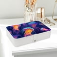 thumbnail image 6 of Jellyfish PU Leather Earring Organizer with Removable Compartment - Portable Jewelry Stand, Bracelet Holder, Display Case, 6 of 6