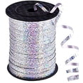 thumbnail image 1 of Bienvenido 500 yardas cinta rizada plateada brillante metálica globo rollo de cuerda cinta de envoltura de regalo para fiesta festival arte artesanía decoración floristería flores decoración, 1 of 7
