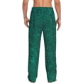 thumbnail image 3 of Uemuo Teal Marble Pattern Men's Wide Leg Palazzo Lounge Pants with Pockets Light Weight Loose Comfy Casual Pajama Pants-Large, 3 of 9