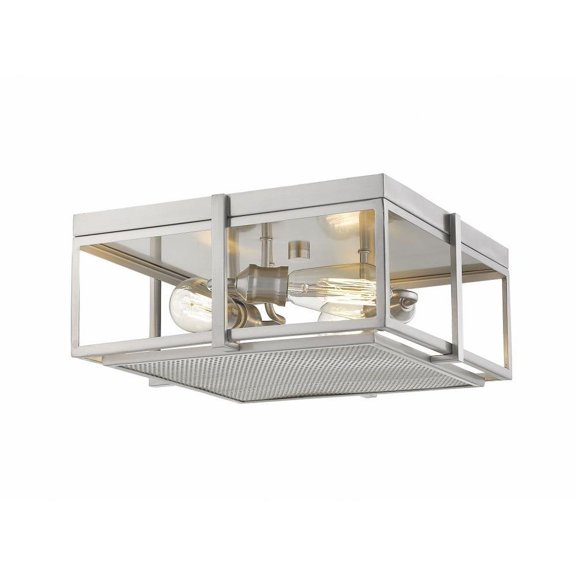 3 Light Flush Mount in Restoration Style 15.75 inches Wide By 6.75 inches High-Brushed Nickel Finish Bailey Street Home 372-Bel-3173570
