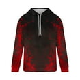thumbnail image 2 of Yteetum Oversized Sweatshirt Hoodies for Men Halloween Graphic Print Drawstring Pullover Hooded Sweatshirts Tops Mens Casual Graphic Printed Lightweight Long Sleeve Hood Sweatshirts with Pocket Coats, 2 of 5
