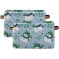 thumbnail image 2 of 2PCS Little Snowmen Large Collapsible Storage Bins,Canvas Fabric Foldable Storage Bins with Handles Open Home Storage Bins Boxes Toy Storage Basket Home Decor, 2 of 7