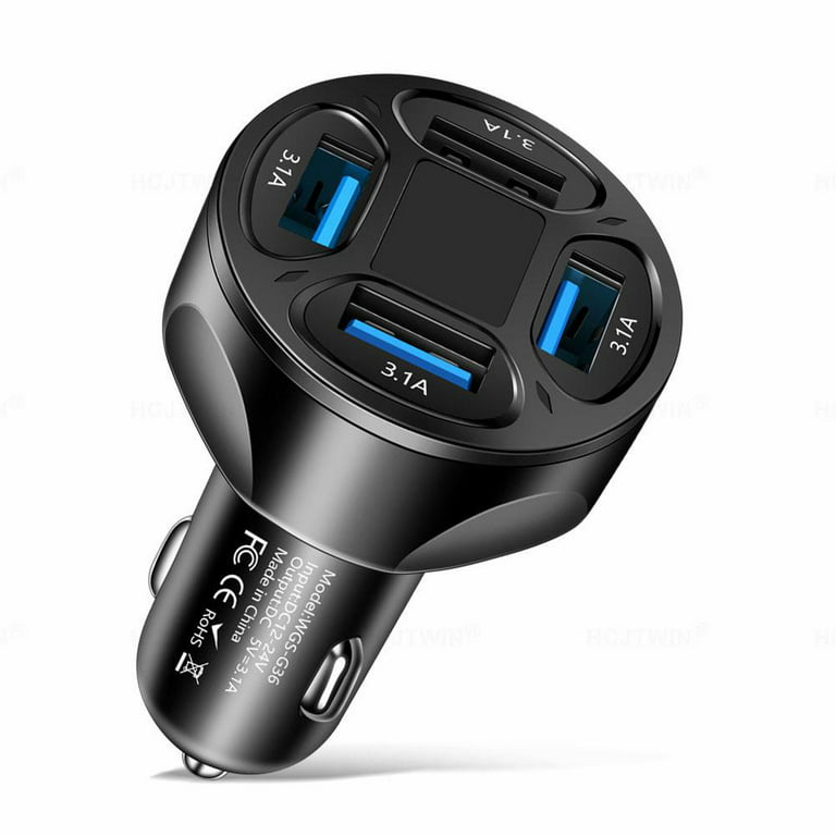 Car Charger 66W Super Fast Charging with USB PD&QC 3.0(Voltmeter&LED  Lights) Universal Quick Charge for 12-24V Car Cigarette Lighter  Plug,Compatible