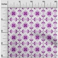 thumbnail image 2 of oneOone Velvet Purple Fabric Asian Block Floral Craft Projects Decor Fabric Printed By The Yard 58 Inch Wide, 2 of 4