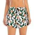 thumbnail image 4 of Lsque Cactuses Printed Women's Running Shorts with Liner Pockets,Elastic Quick Dry Workout Athletic Gym Yoga Shorts,Womens High Waist Shorts-, 4 of 9