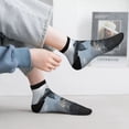 thumbnail image 2 of Pofeuu Valley Gray Dragon Print 30cm Socks, Adult Running Hiking Socks for Youth and Adult, 2 of 7