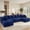 Blue+4Seats, variant on SOULART 130'' Modular Sectional Couch, U-Shaped Sofa with Chaise Lounge, Striped Corduroy Upholstered 4-Seater Sofa with Pillow Back and Square Arms