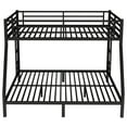 thumbnail image 3 of Bellemave Metal Bunk Beds Queen over King Bunk Bed for Adults, Teens, Kids Space-saving King Size Bunk Bed Frame with 2 Ladders and Full-Length Guardrails, No Box Spring Needed, Black, 3 of 11